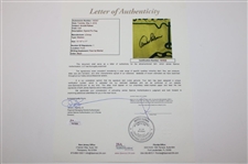 Big 3' Palmer, Nicklaus & Player Signed Undated Masters Embroidered Flag JSA ALOA