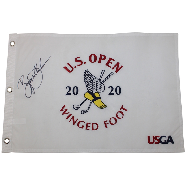 Bryson DeChambeau Signed 2020 US Open at Winged Foot Embroidered Flag JSA ALOA