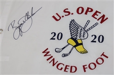 Bryson DeChambeau Signed 2020 US Open at Winged Foot Embroidered Flag JSA ALOA