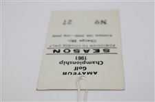 1961 Amateur Golf Championship SERIES Ticket #27 - Michael Bonallack Winner