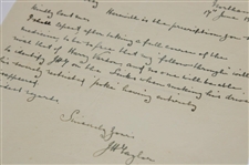 JH Taylor Signed 1943 Handwritten Letter w/ Harry Vardon Content - June 14th JSA ALOA