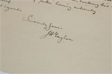 JH Taylor Signed 1943 Handwritten Letter w/ Harry Vardon Content - June 14th JSA ALOA
