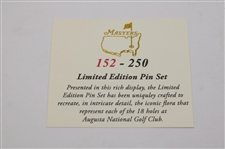 2015 Masters Tournament Limited Edition Hole Flowers Pin Set in Original Box - Framed
