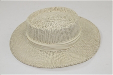 Greg Norman's Personal New Shark Logo Tan Straw Gambler Hat - Unworn