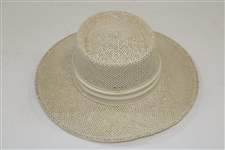 Greg Norman's Personal New Shark Logo Tan Straw Gambler Hat - Unworn