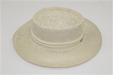 Greg Norman's Personal New Shark Logo Tan Straw Gambler Hat - Unworn