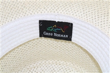 Greg Norman's Personal New Shark Logo Tan Straw Gambler Hat - Unworn