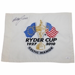 Graeme McDowell Signed 2010 Ryder Cup at Celtic Manor Embroidered Flag JSA #AX87946