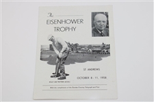 1958 World Amateur Championship at St. Andrews Pairing Sheet & Eisenhower Trophy Booklet