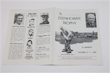 1958 World Amateur Championship at St. Andrews Pairing Sheet & Eisenhower Trophy Booklet