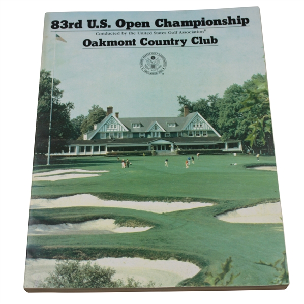 1983 US Open at Oakmont CC Official Program - Larry Nelson Winner