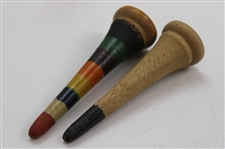 c.Late 1800's Miniature Parlor Table Croquet Set in Pine Box - Hutchin & Noyes & Co.