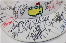 Seve & Twenty (20) Champs Signed Masters Tournament Visor JSA ALOA