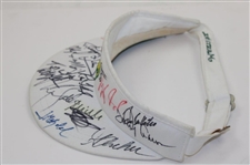 Seve & Twenty (20) Champs Signed Masters Tournament Visor JSA ALOA