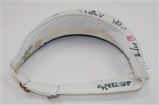 Seve & Twenty (20) Champs Signed Masters Tournament Visor JSA ALOA