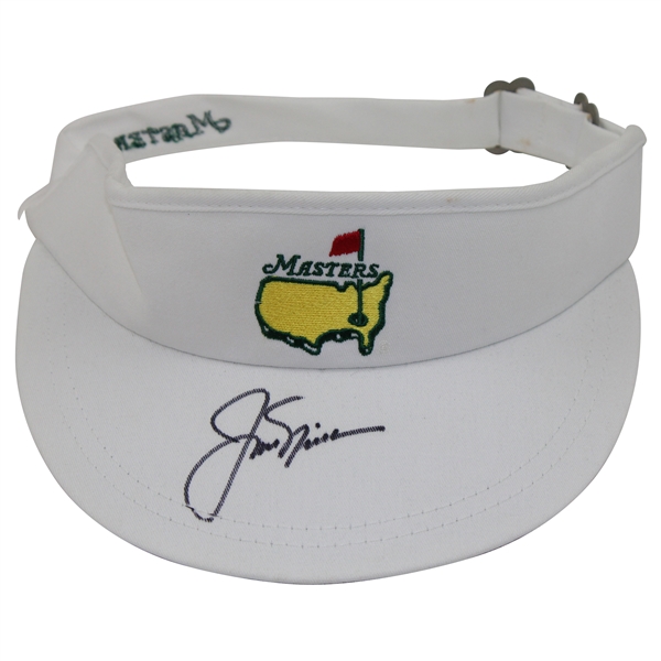 Jack Nicklaus Signed Masters Tournament Visor JSA ALOA