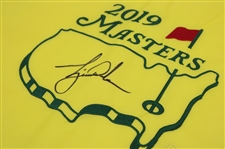 Tiger Woods Signed 2019 Masters Tournament Embroidered Flag JSA ALOA