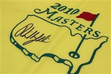 Phil Mickelson Signed 2010 Masters Tournament Embroidered Flag JSA ALOA