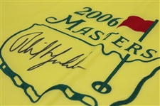 Phil Mickelson Signed 2006 Masters Tournament Embroidered Flag JSA ALOA