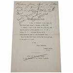 Thistle Court Edinburgh 1896 Luffness New Golf Club Dues Statement