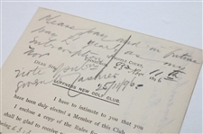 Thistle Court Edinburgh 1896 Luffness New Golf Club Dues Statement