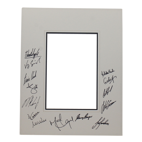 Gary Player & 2005 Presidents Cup International Team Signed Matted Cutout JSA ALOA