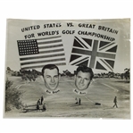 Ben Hogan vs Dai Rees 1967 Ryder Cup For Worlds Golf Championship Oversize Photo