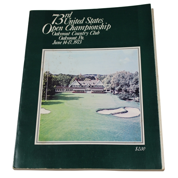 1973 US Open at Oakmont Country Club Official Program - Johnny Miller Win