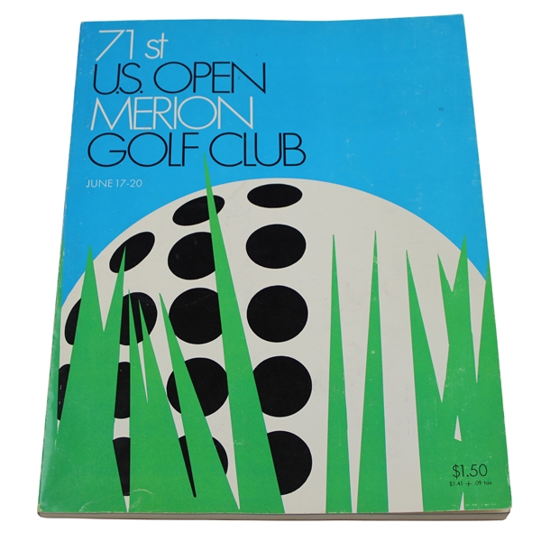 1971 US Open at Merion Golf Club Official Program - Lee Trevino Win