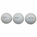 Three (3) Personal John Elway Maxfli 7 Woody Logo Golf Balls w/Box