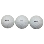 Three (3) Personal John Elway Maxfli 7 Woody Logo Golf Balls w/Box