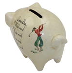 Classic Golfer Themed Porcelain Mild/Rude/Blue/Swear Word Piggy Bank 