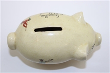 Classic Golfer Themed Porcelain Mild/Rude/Blue/Swear Word Piggy Bank 
