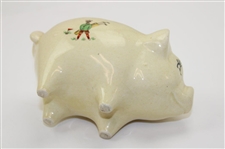 Classic Golfer Themed Porcelain Mild/Rude/Blue/Swear Word Piggy Bank 