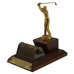 1958 Beaver Valley CC Senior Champion Desk Calendar with Golfer Trophy - Harold J. Dunmire