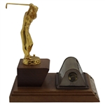 1958 Beaver Valley CC Senior Champion Desk Calendar with Golfer Trophy - Harold J. Dunmire