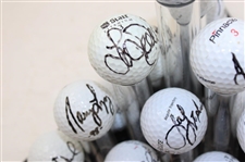 Nineteen (19) LPGA Greats Signed Golf Balls in Deluxe Golf Ball Display Case - 545 Wins JSA ALOA