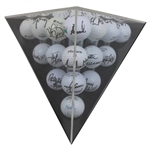 Nineteen (19) LPGA Greats Signed Golf Balls in Deluxe Golf Ball Display Case - 545 Wins JSA ALOA