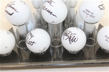 Nineteen (19) LPGA Greats Signed Golf Balls in Deluxe Golf Ball Display Case - 545 Wins JSA ALOA