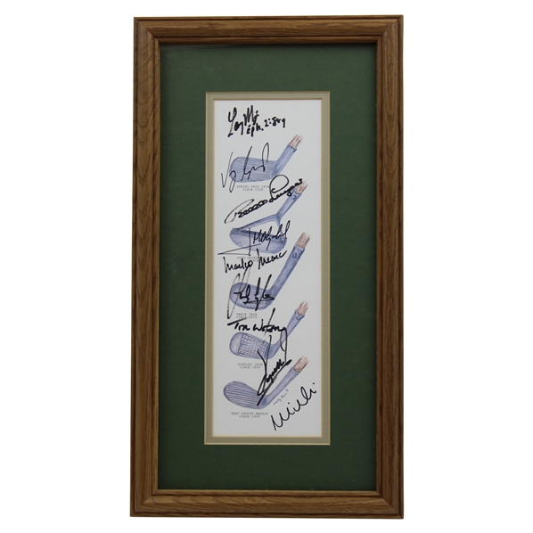 Mize, Weir, Fuzzy, Langer, Watson & Four (4) other Masters Champs Signed Lithograph JSA ALOA