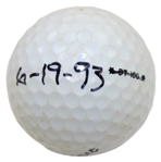 Tiger Woods Signed Titleist 1 Logo Golf Ball Dated 6-19-93 PSA #AR00976