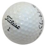 Tiger Woods Signed Titleist 1 Logo Golf Ball Dated 6-19-93 PSA #AR00976
