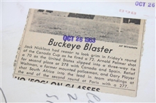 1963 Jack Nicklaus 'Buckeye Blaster' Canada Cup Press Photo