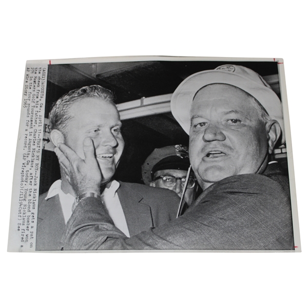 1965 Jack Nicklaus & Dad Charles Nicklaus Big Bear Just a Cub to His Daddy Masters Press Photo