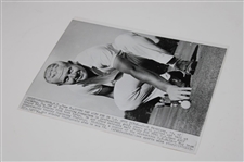 1959 Jack Nicklaus 'Young Man with Eye on US Open' at Winged Foot Press Photo