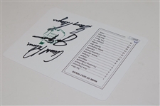 Big 3' Palmer, Nicklaus & Player Signed Augusta National GC Scorecard - Jack Signed 2x JSA ALOA