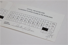 Champion Payne Stewart 1995 Houston Open Tournament Used Saturday Scorecard - Payne Wins!