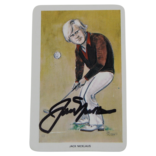 Jack Nicklaus Signed 1979 Venorlandus World of Sport Our Heroes Flik-Cards Golf Card #22 JSA ALOA
