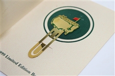 Four (4) Augusta National & Masters Tournament Gold Plated Bookmarks in Original Packaging