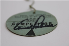 Arnold Palmer Signed 1961 Open Championship at St. Andrews Competitor Badge JSA ALOA
